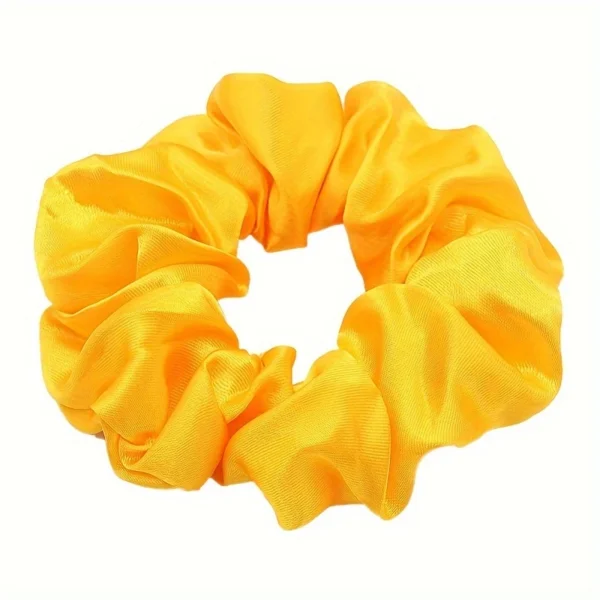 Scrunchies de Satén - Amarillo Pastel