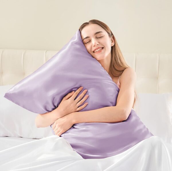 Fundas de Almohada de Satén - Lavanda Lila