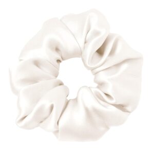 Scrunchies de Satén - Blanco