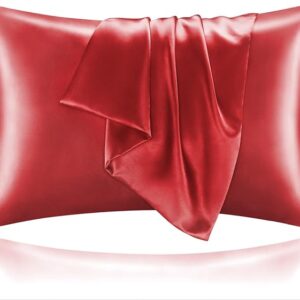 Fundas de Almohada de Satén - Rojo