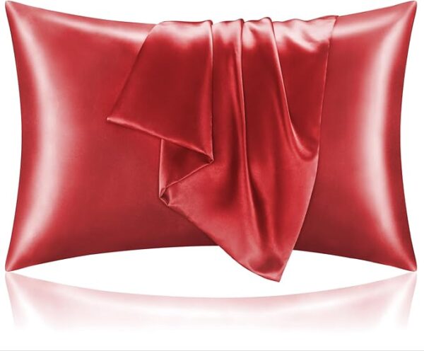 Fundas de Almohada de Satén - Rojo