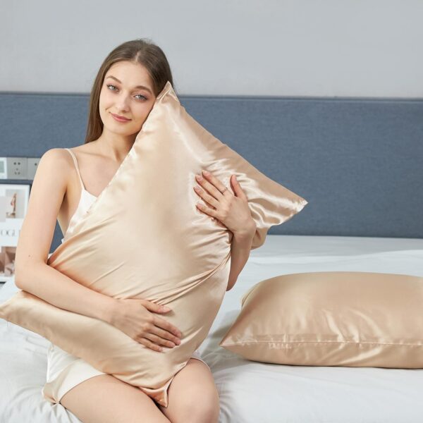 Fundas de Almohada de Satén - Dorado