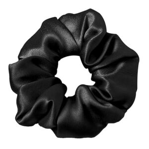 Scrunchies de Satén - Negro